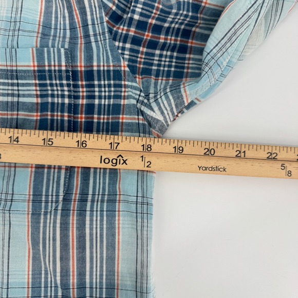 Filson Shirt S Blue Multi Plaid Button Down 100% Cotton Outdoor Workwear 20047 - Picture 6 of 6